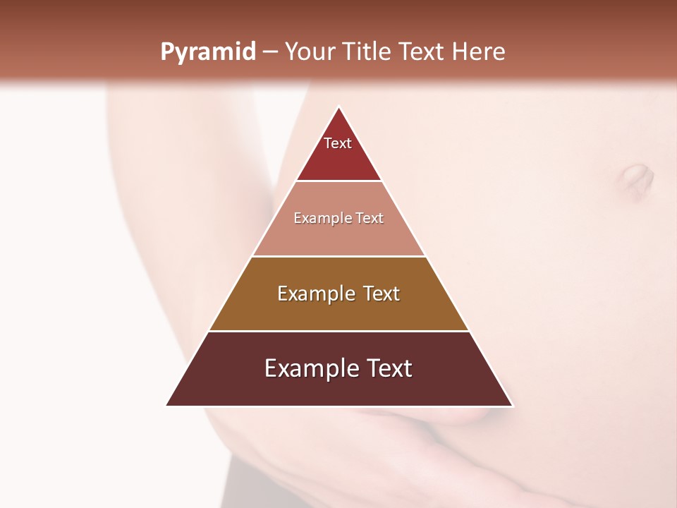 Close-Up, Pregnant Woman Is Stroking Belly On The White Background PowerPoint Template