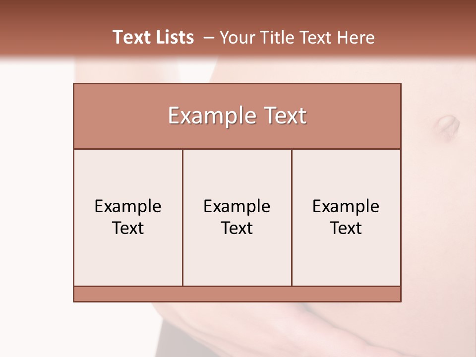 Close-Up, Pregnant Woman Is Stroking Belly On The White Background PowerPoint Template