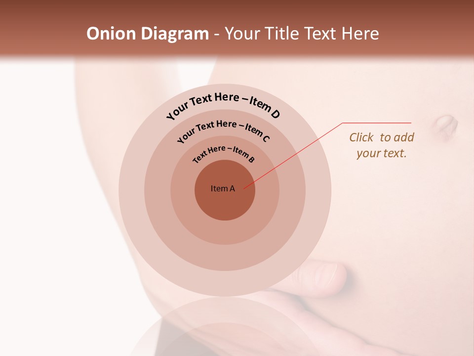 Close-Up, Pregnant Woman Is Stroking Belly On The White Background PowerPoint Template