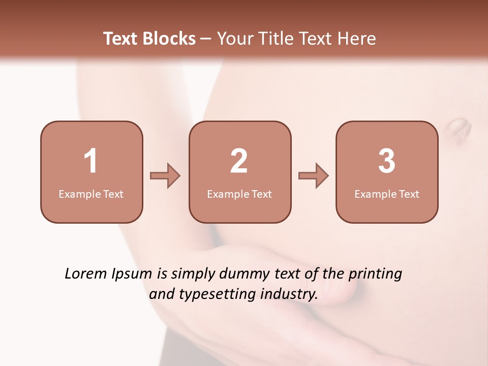 Close-Up, Pregnant Woman Is Stroking Belly On The White Background PowerPoint Template