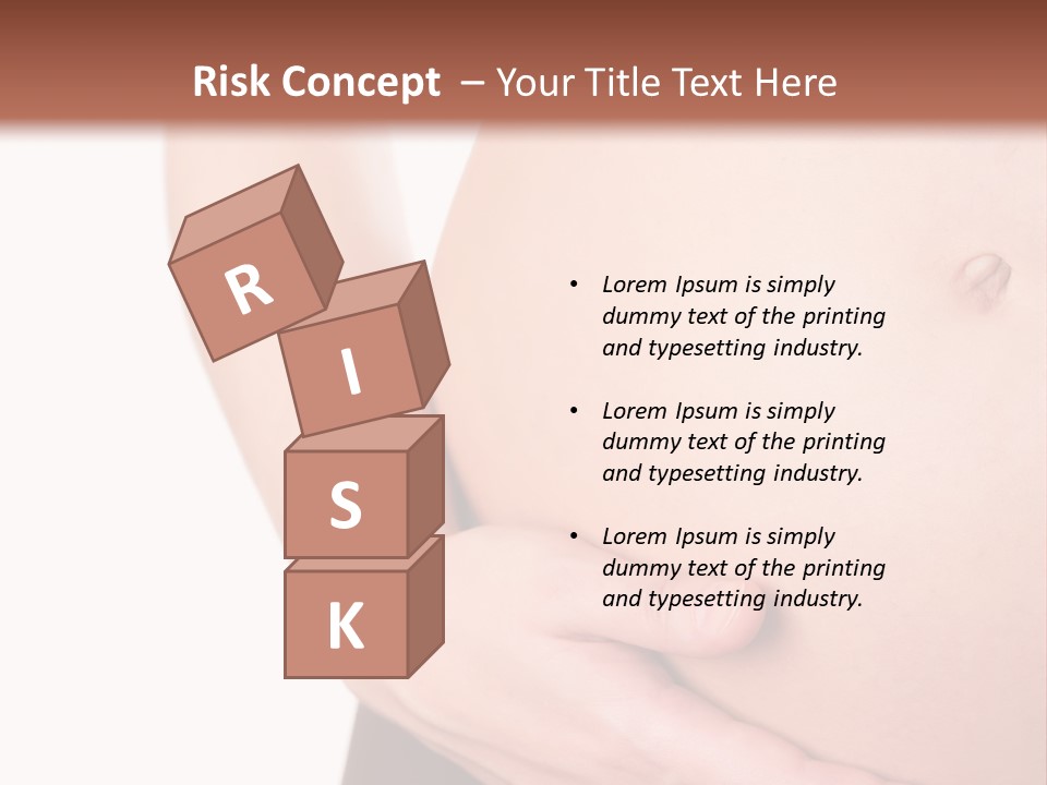 Close-Up, Pregnant Woman Is Stroking Belly On The White Background PowerPoint Template