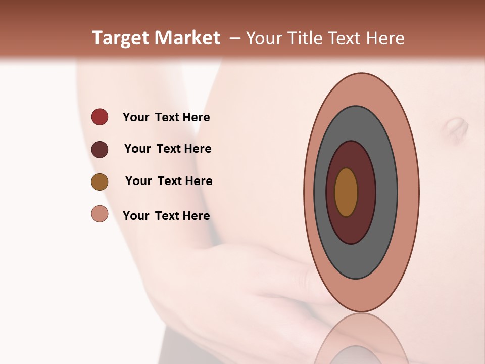 Close-Up, Pregnant Woman Is Stroking Belly On The White Background PowerPoint Template