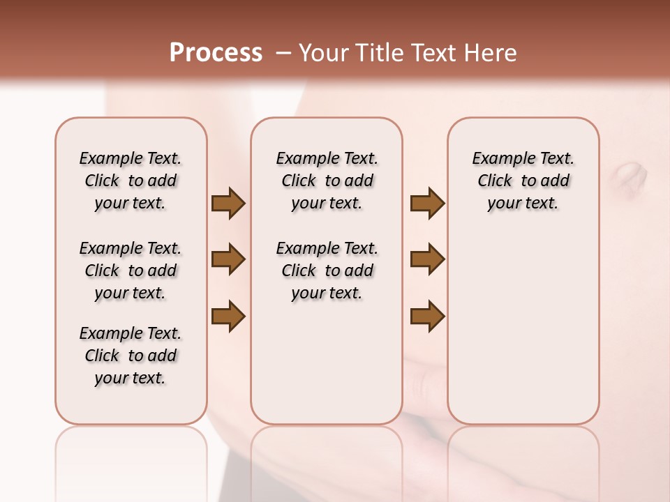 Close-Up, Pregnant Woman Is Stroking Belly On The White Background PowerPoint Template
