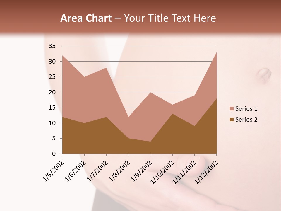 Close-Up, Pregnant Woman Is Stroking Belly On The White Background PowerPoint Template