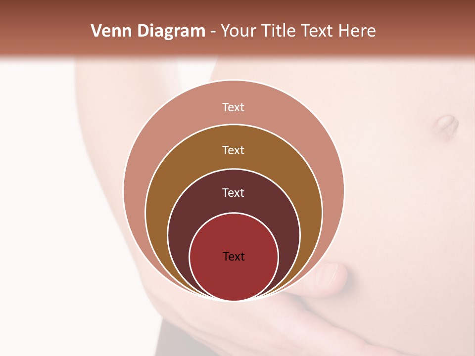 Close-Up, Pregnant Woman Is Stroking Belly On The White Background PowerPoint Template