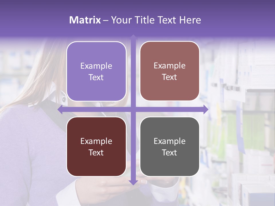 Portrait Of Blonde Woman Reading Label Of Shampoo In Pharmacy. Copy Space PowerPoint Template