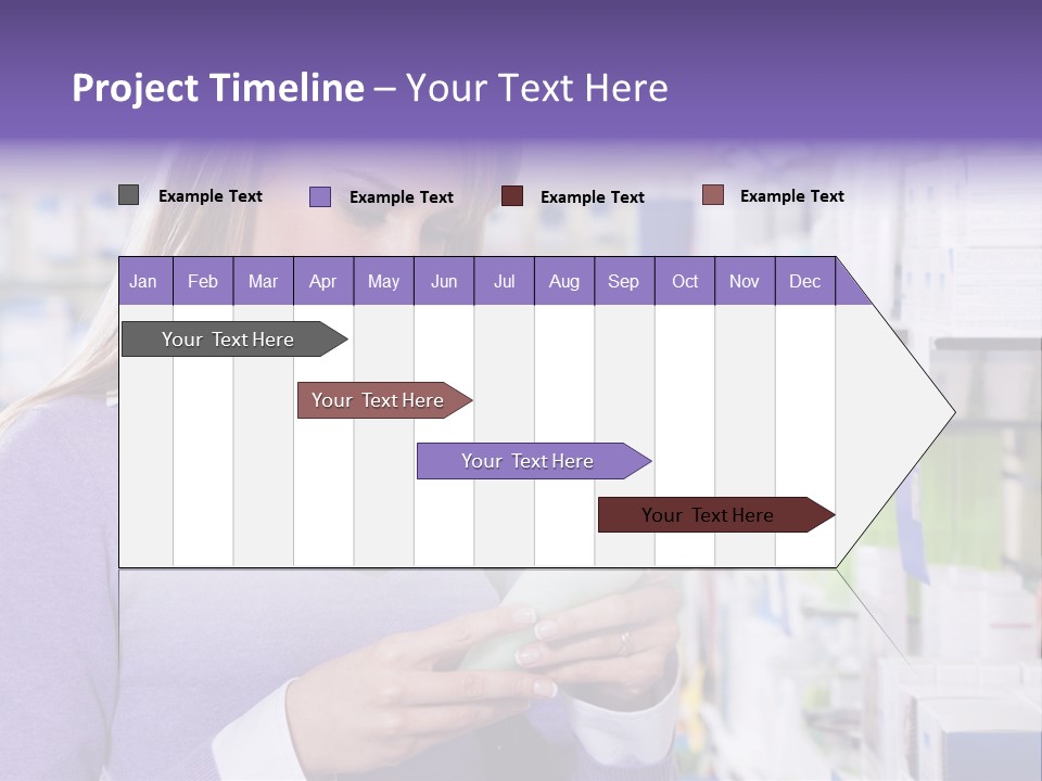 Portrait Of Blonde Woman Reading Label Of Shampoo In Pharmacy. Copy Space PowerPoint Template