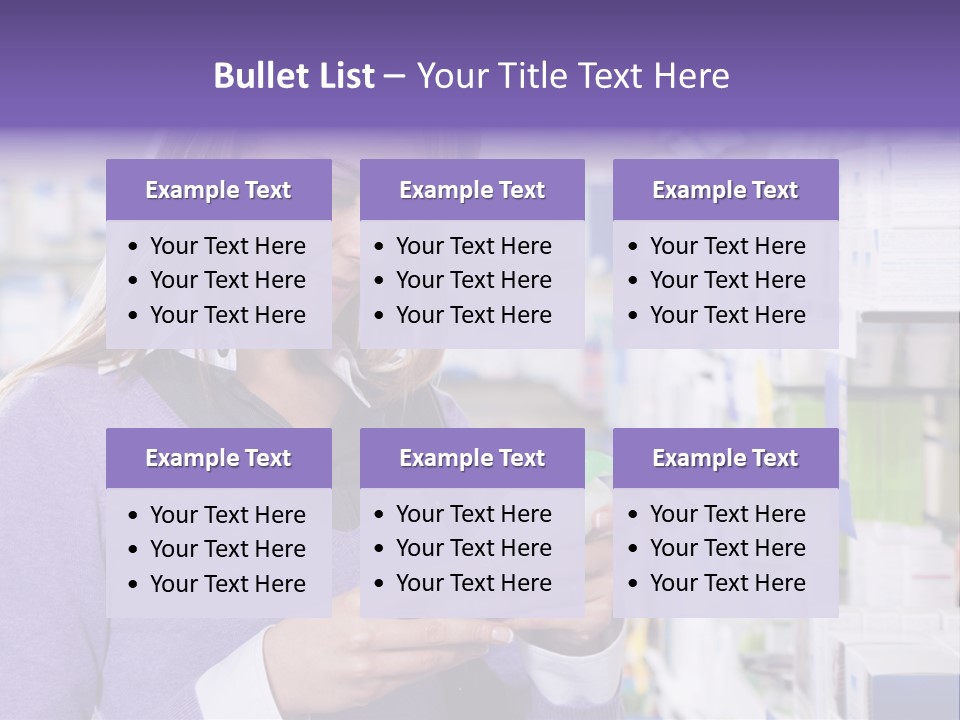 Portrait Of Blonde Woman Reading Label Of Shampoo In Pharmacy. Copy Space PowerPoint Template