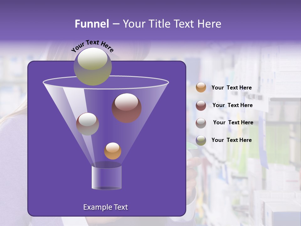 Portrait Of Blonde Woman Reading Label Of Shampoo In Pharmacy. Copy Space PowerPoint Template