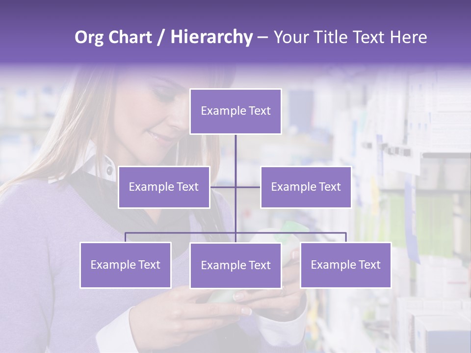 Portrait Of Blonde Woman Reading Label Of Shampoo In Pharmacy. Copy Space PowerPoint Template