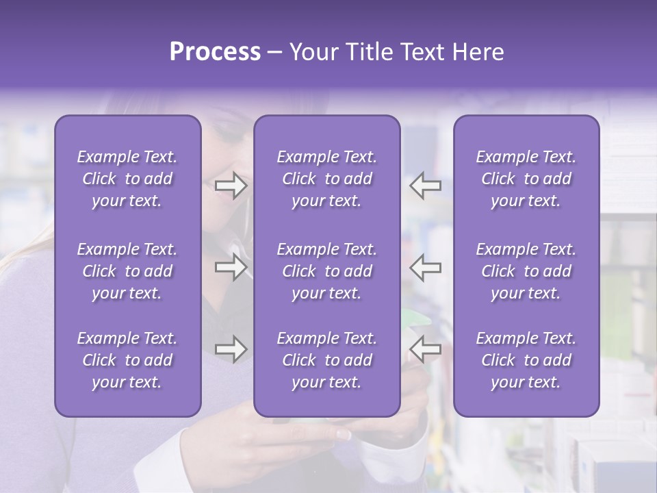Portrait Of Blonde Woman Reading Label Of Shampoo In Pharmacy. Copy Space PowerPoint Template
