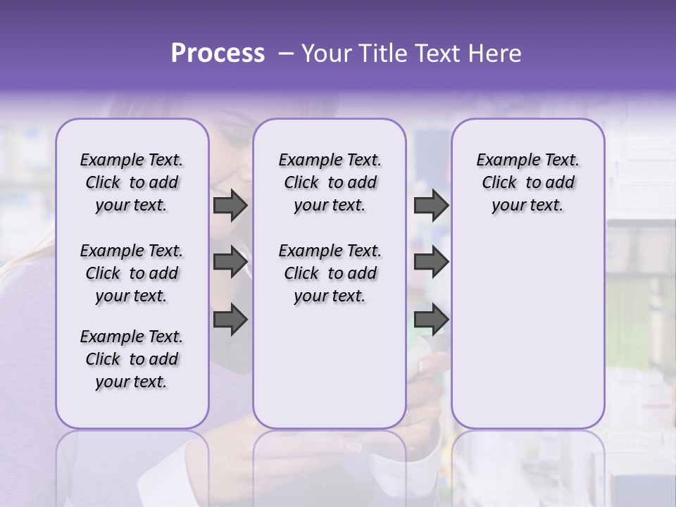 Portrait Of Blonde Woman Reading Label Of Shampoo In Pharmacy. Copy Space PowerPoint Template