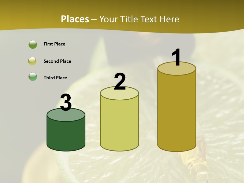 Bottle Of Essence Oil With Fresh Limes - Beauty Treatment PowerPoint Template