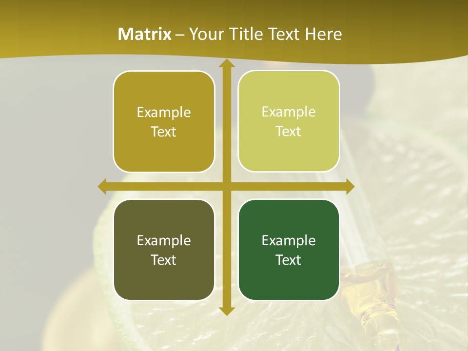 Bottle Of Essence Oil With Fresh Limes - Beauty Treatment PowerPoint Template