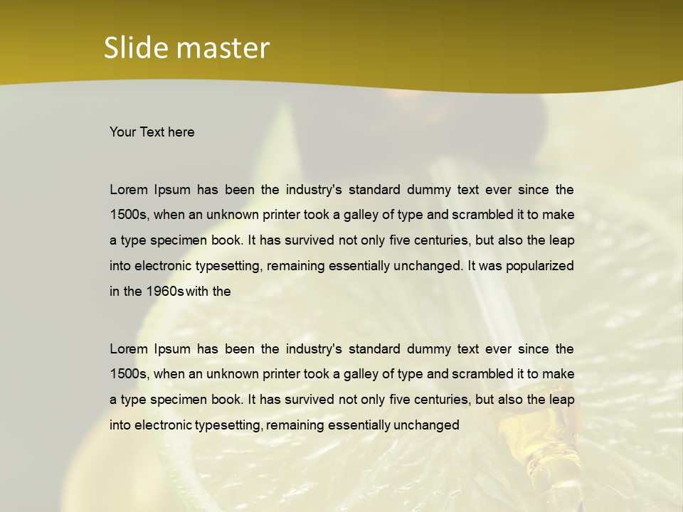 Bottle Of Essence Oil With Fresh Limes - Beauty Treatment PowerPoint Template