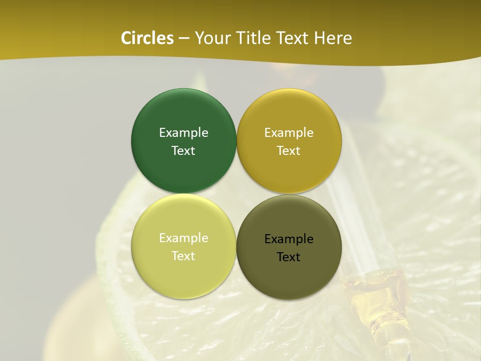 Bottle Of Essence Oil With Fresh Limes - Beauty Treatment PowerPoint Template