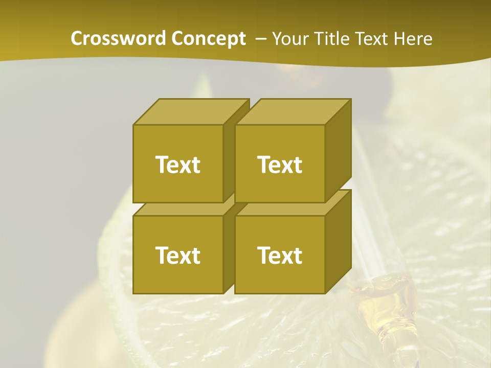 Bottle Of Essence Oil With Fresh Limes - Beauty Treatment PowerPoint Template