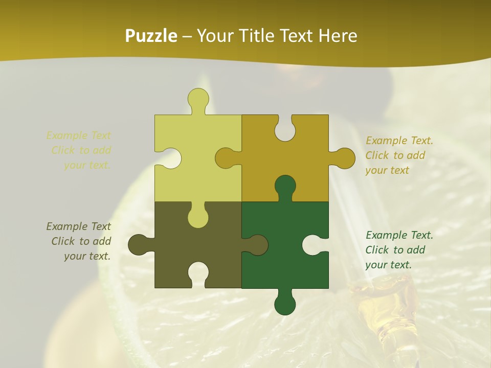 Bottle Of Essence Oil With Fresh Limes - Beauty Treatment PowerPoint Template