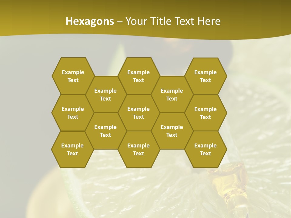 Bottle Of Essence Oil With Fresh Limes - Beauty Treatment PowerPoint Template