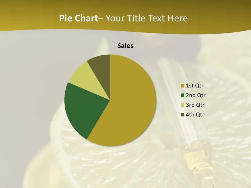 Bottle Of Essence Oil With Fresh Limes - Beauty Treatment PowerPoint Template