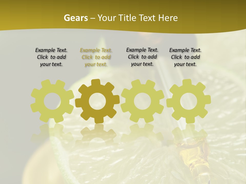 Bottle Of Essence Oil With Fresh Limes - Beauty Treatment PowerPoint Template