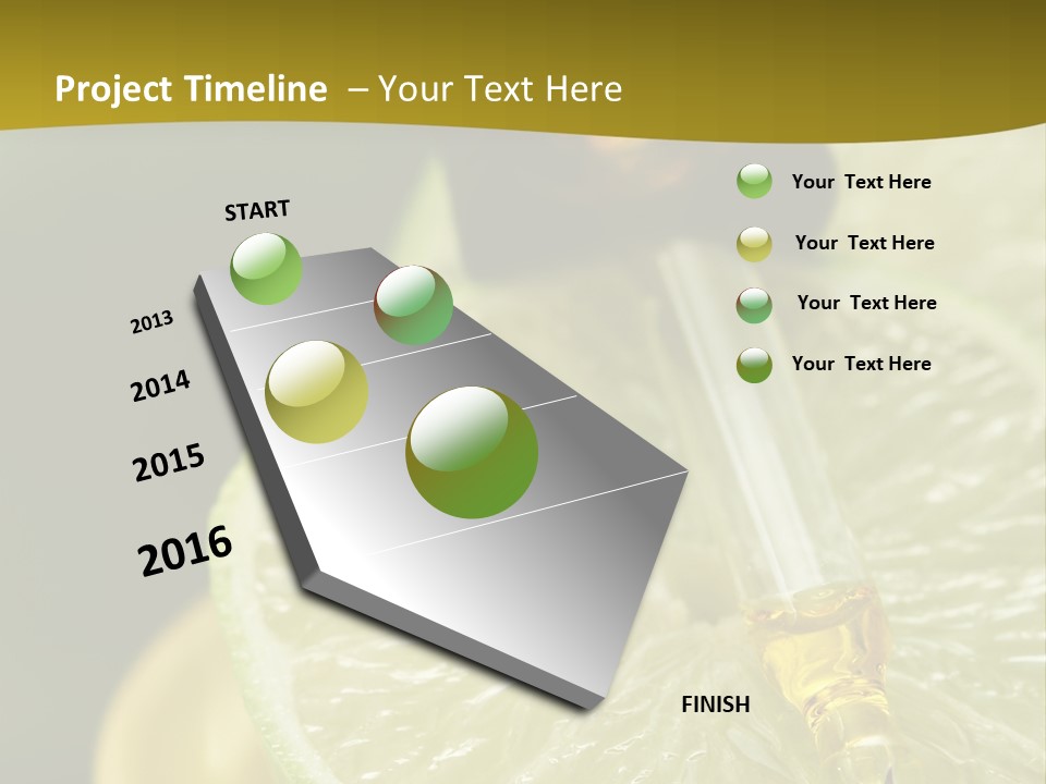 Bottle Of Essence Oil With Fresh Limes - Beauty Treatment PowerPoint Template
