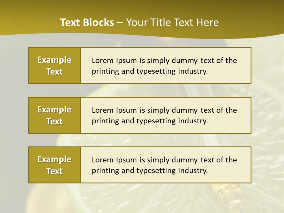 Bottle Of Essence Oil With Fresh Limes - Beauty Treatment PowerPoint Template