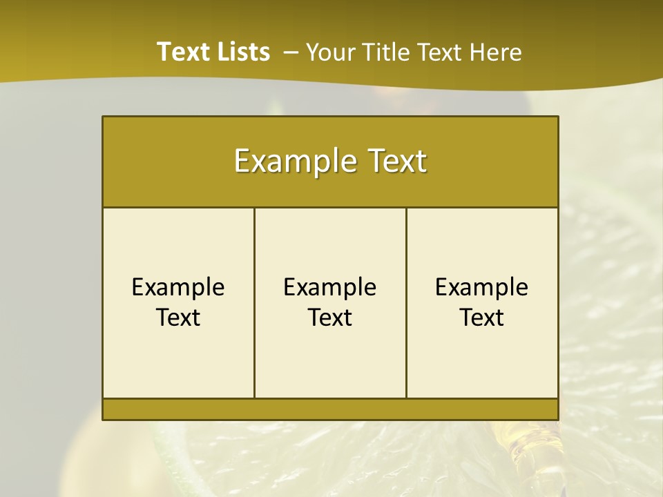 Bottle Of Essence Oil With Fresh Limes - Beauty Treatment PowerPoint Template