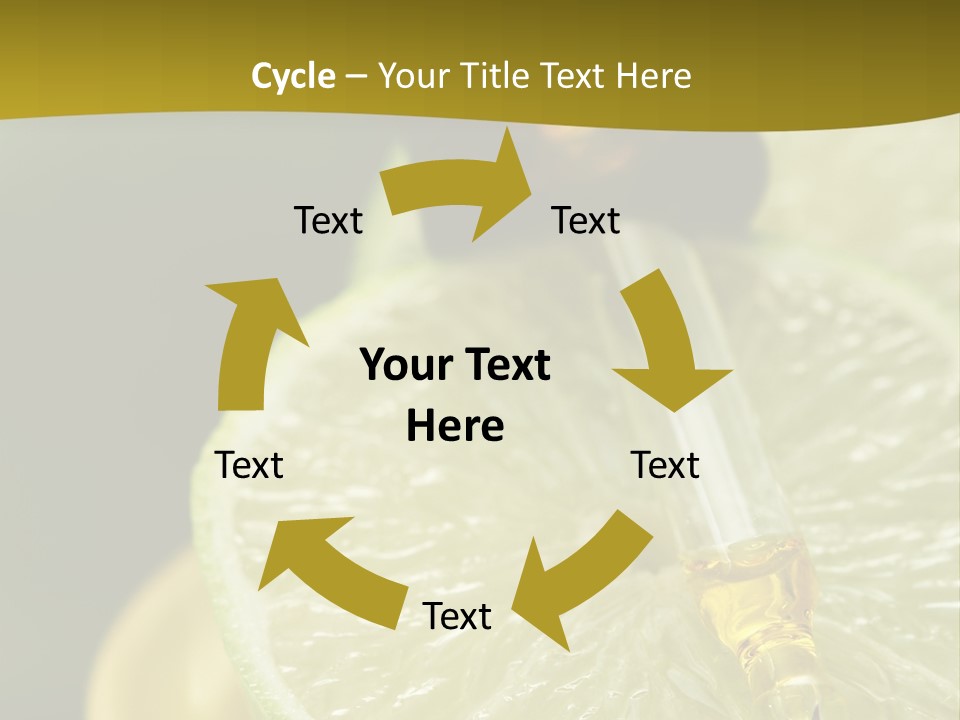 Bottle Of Essence Oil With Fresh Limes - Beauty Treatment PowerPoint Template