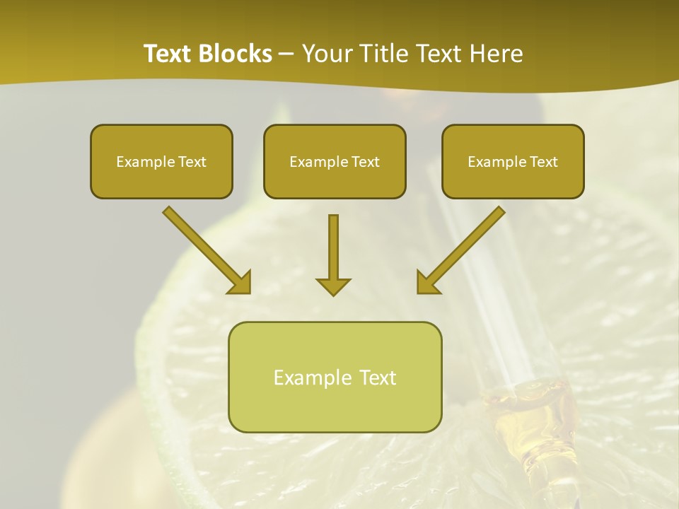 Bottle Of Essence Oil With Fresh Limes - Beauty Treatment PowerPoint Template