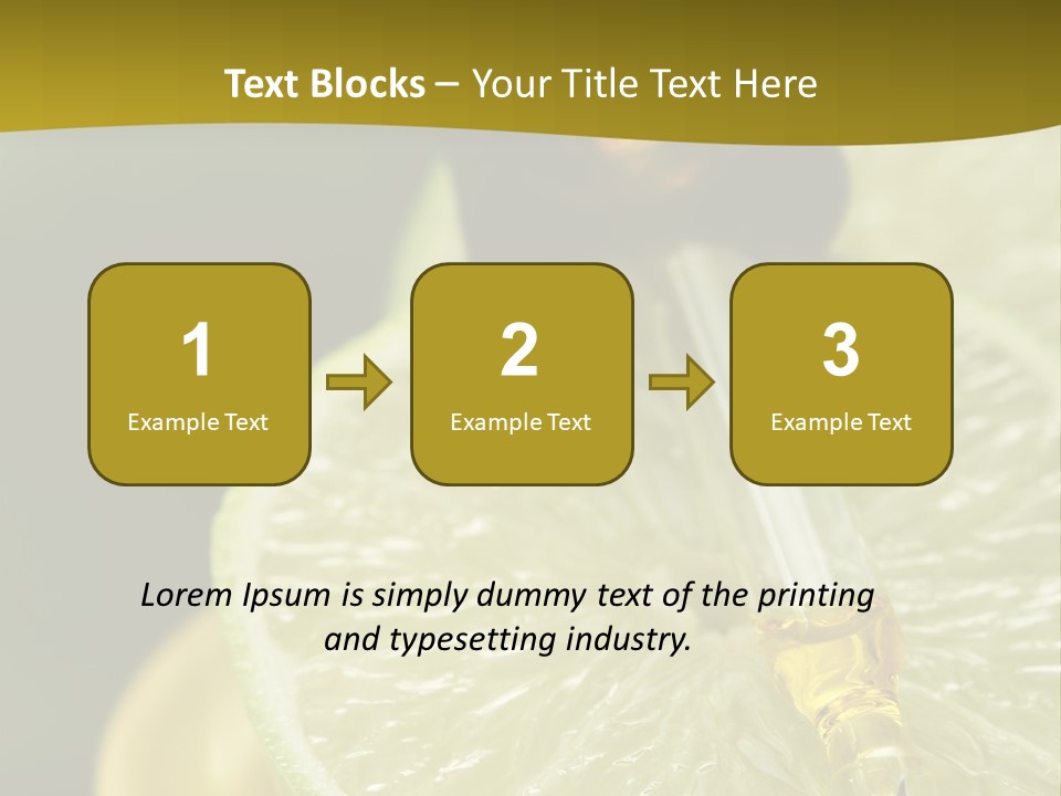 Bottle Of Essence Oil With Fresh Limes - Beauty Treatment PowerPoint Template