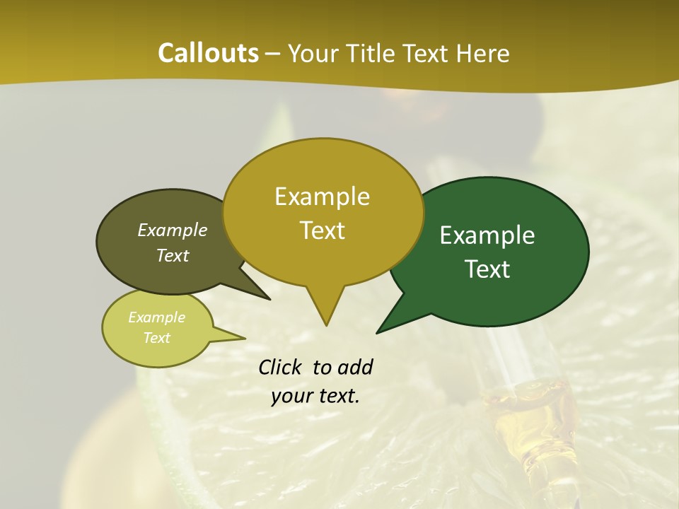 Bottle Of Essence Oil With Fresh Limes - Beauty Treatment PowerPoint Template