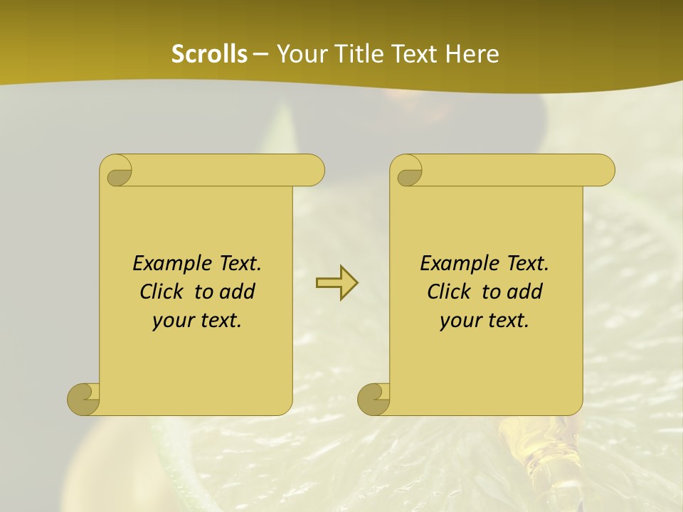 Bottle Of Essence Oil With Fresh Limes - Beauty Treatment PowerPoint Template