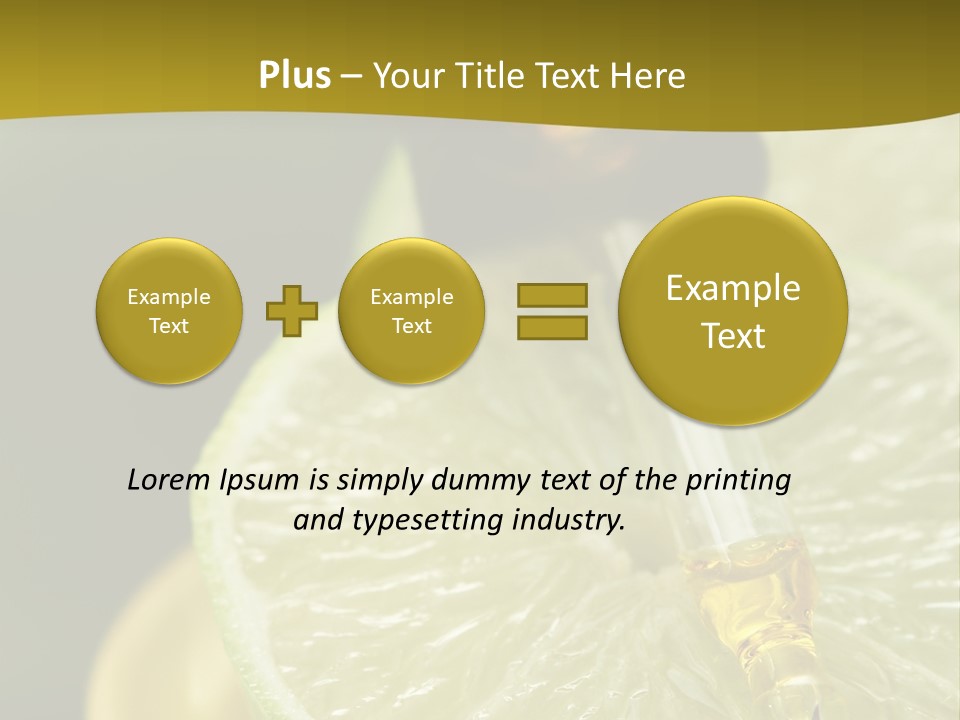 Bottle Of Essence Oil With Fresh Limes - Beauty Treatment PowerPoint Template