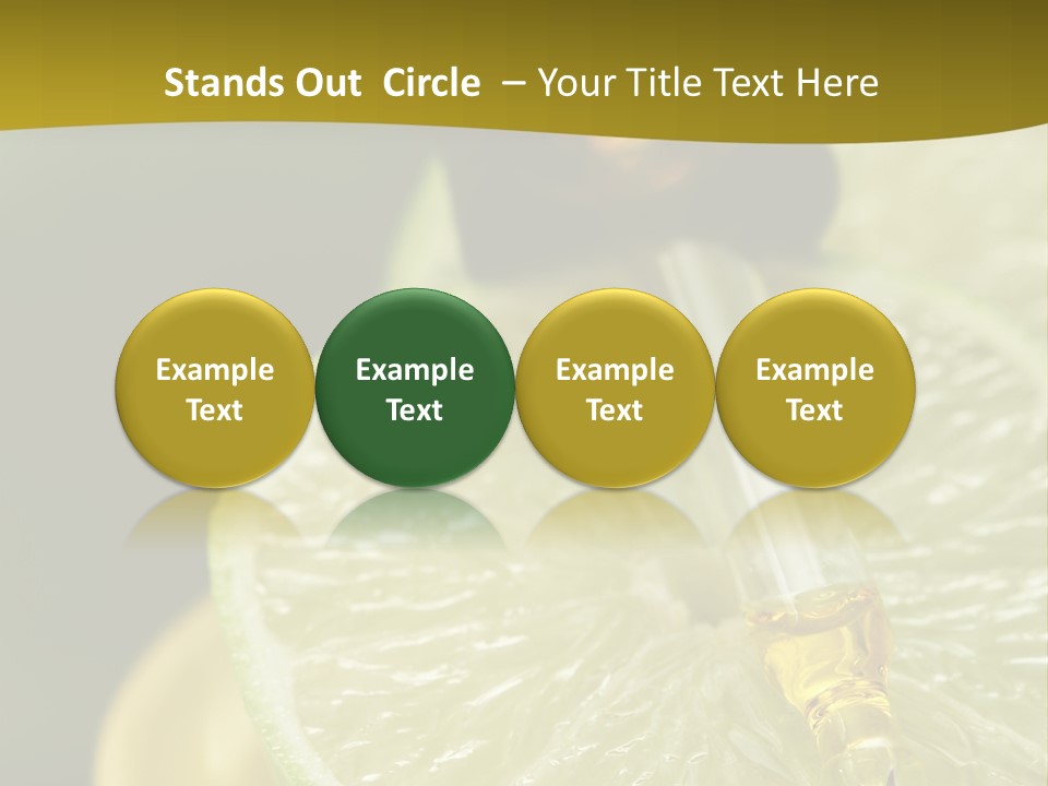 Bottle Of Essence Oil With Fresh Limes - Beauty Treatment PowerPoint Template