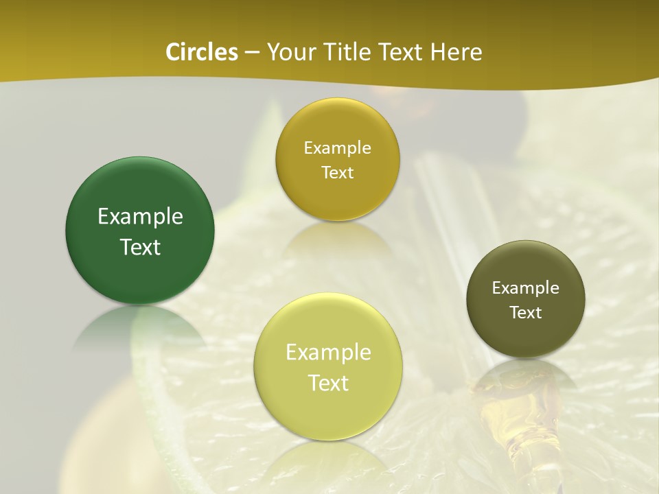 Bottle Of Essence Oil With Fresh Limes - Beauty Treatment PowerPoint Template