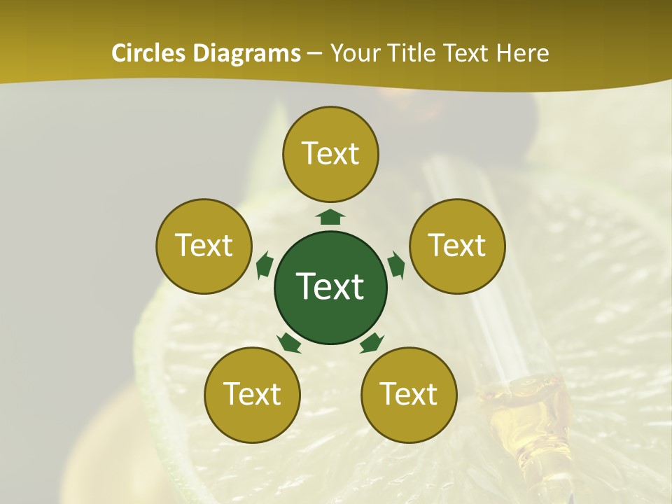 Bottle Of Essence Oil With Fresh Limes - Beauty Treatment PowerPoint Template