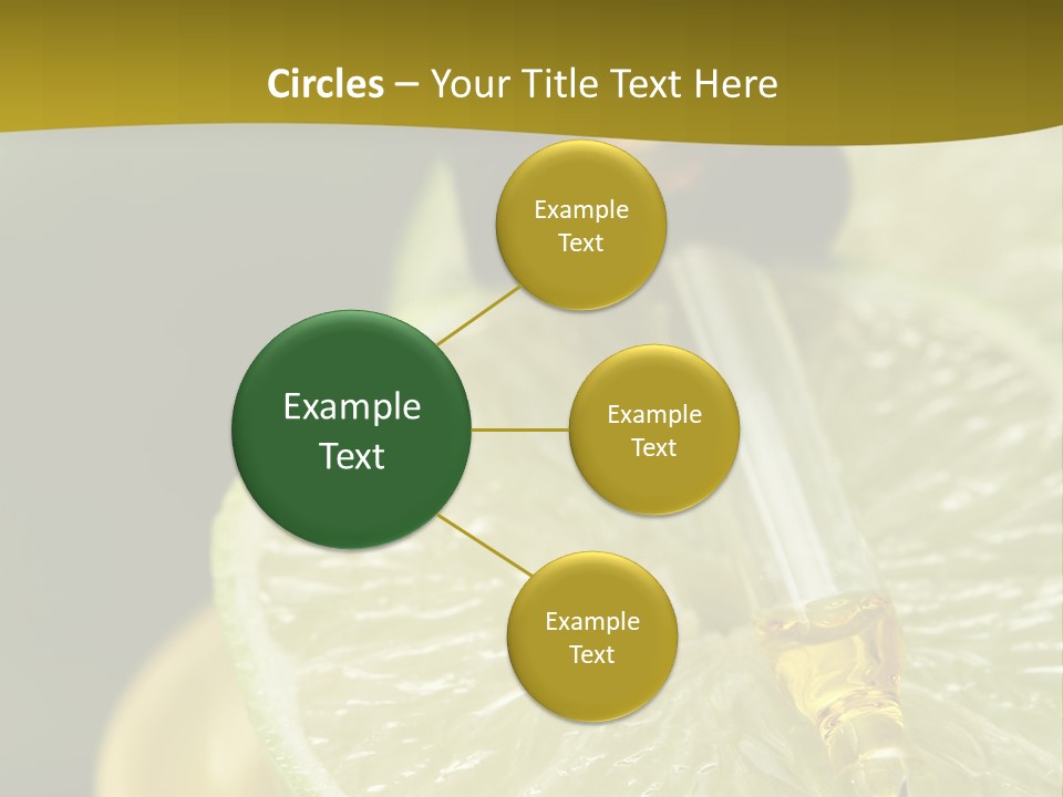 Bottle Of Essence Oil With Fresh Limes - Beauty Treatment PowerPoint Template