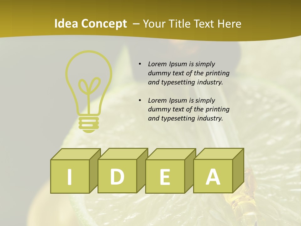 Bottle Of Essence Oil With Fresh Limes - Beauty Treatment PowerPoint Template