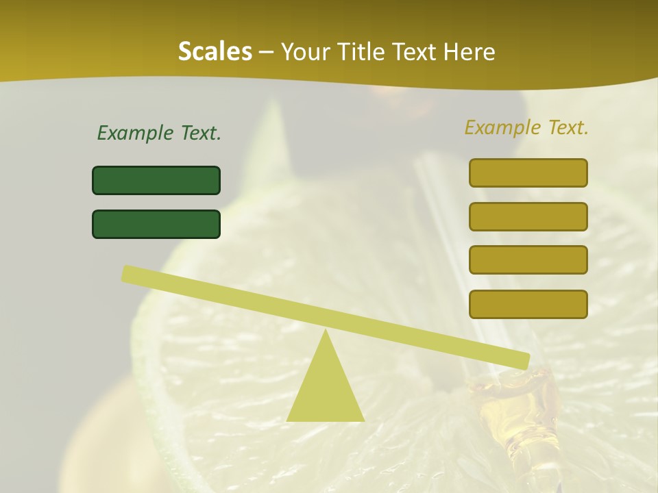 Bottle Of Essence Oil With Fresh Limes - Beauty Treatment PowerPoint Template