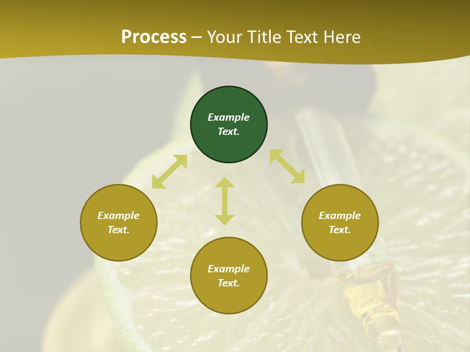 Bottle Of Essence Oil With Fresh Limes - Beauty Treatment PowerPoint Template