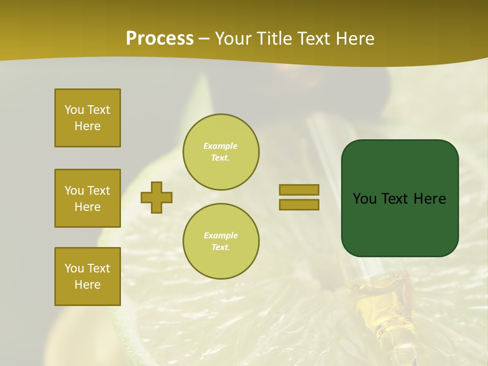 Bottle Of Essence Oil With Fresh Limes - Beauty Treatment PowerPoint Template