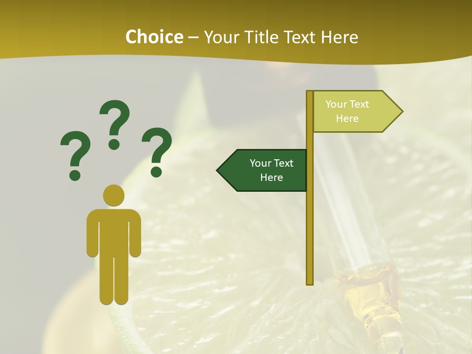 Bottle Of Essence Oil With Fresh Limes - Beauty Treatment PowerPoint Template