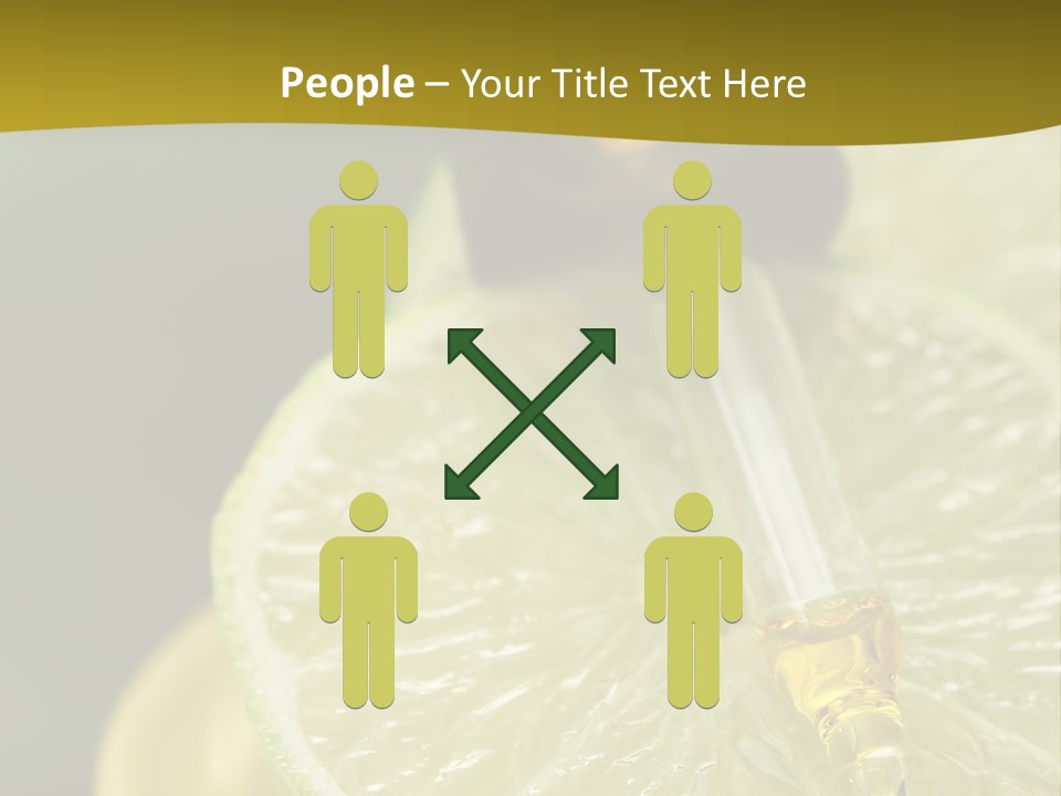 Bottle Of Essence Oil With Fresh Limes - Beauty Treatment PowerPoint Template