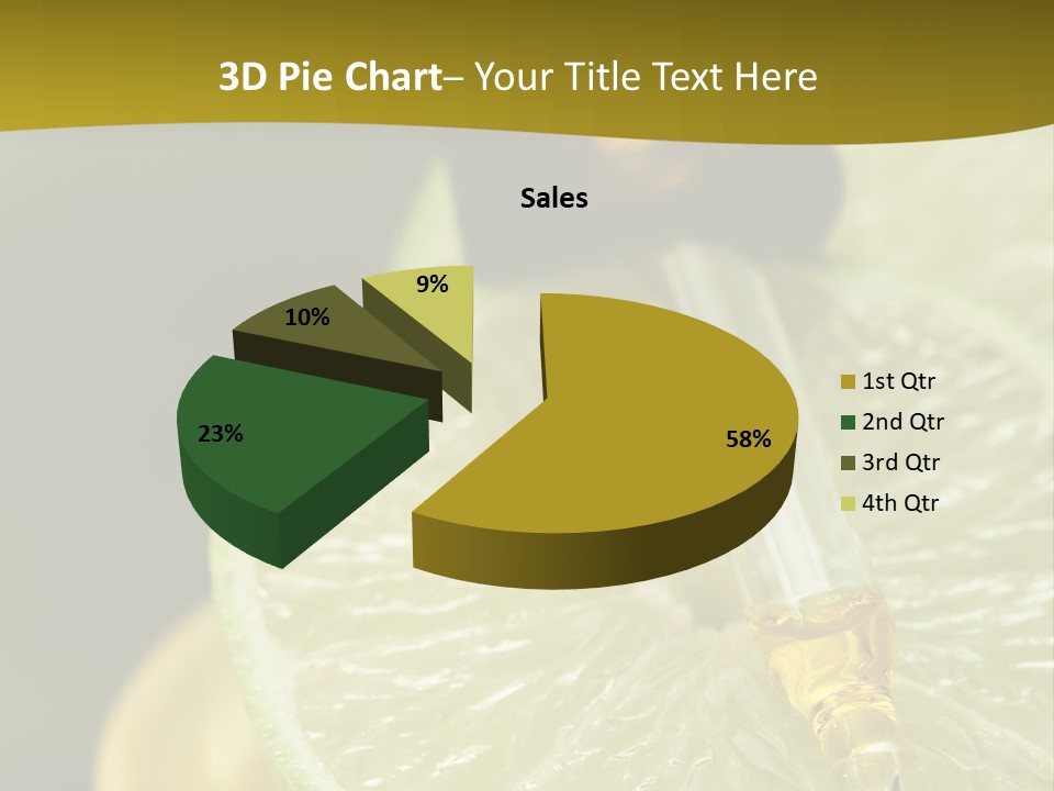 Bottle Of Essence Oil With Fresh Limes - Beauty Treatment PowerPoint Template