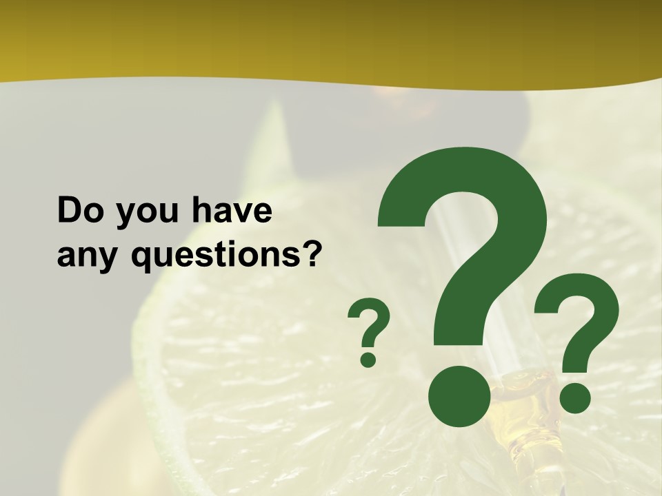 Bottle Of Essence Oil With Fresh Limes - Beauty Treatment PowerPoint Template