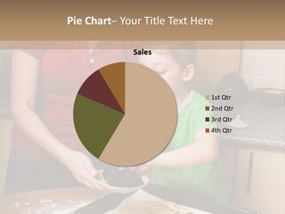 Mother And Her Little Son Making Pie With Apples And Blackberry PowerPoint Template