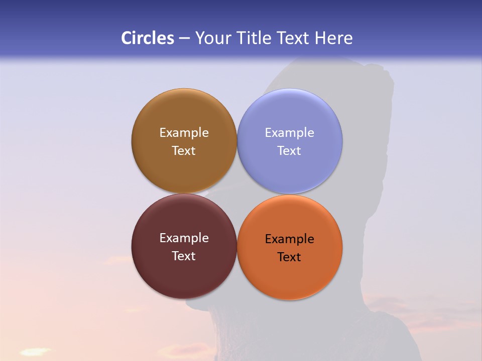 A Stone Statue On Easter Island At Sunset PowerPoint Template