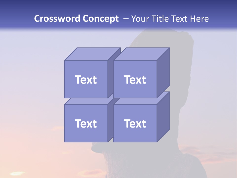 A Stone Statue On Easter Island At Sunset PowerPoint Template