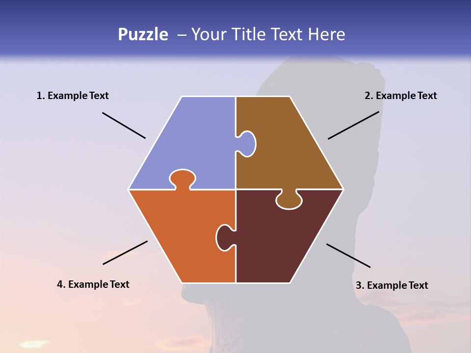 A Stone Statue On Easter Island At Sunset PowerPoint Template